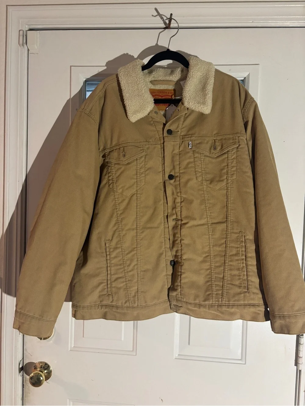 Levi's Tan Canvas Sherpa Jacket